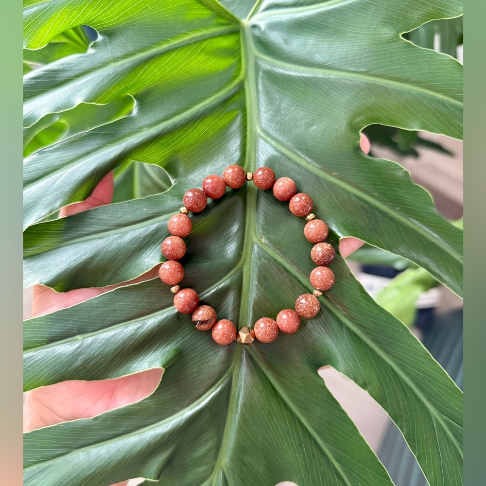 Goldstone & Hematite Bracelet – Confidence, Protection & Balance